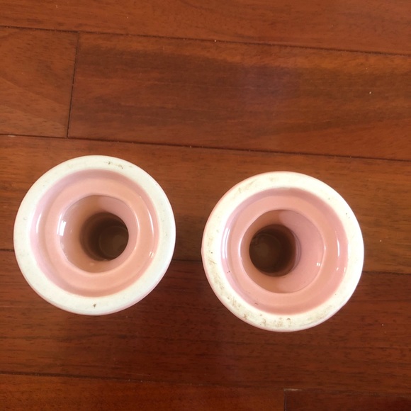 Vintage Pink Candlesticks - Picture 3 of 3